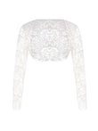 Popilush® Sexy Tops Body Shaper Long Sleeve Shrug / White / XS Shapewear Sculpting Lace Bodysuit or Midi Skirt or Shrug