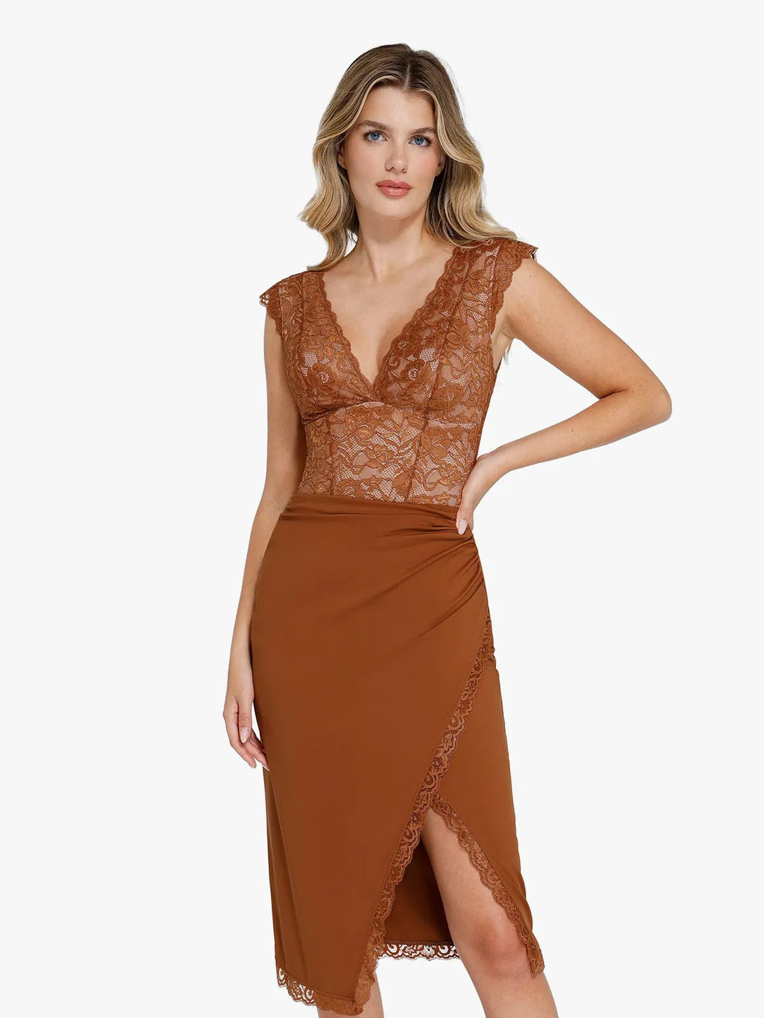 Shapewear Sculpting Lace Bodysuit or Midi Skirt or Shrug – Popilush