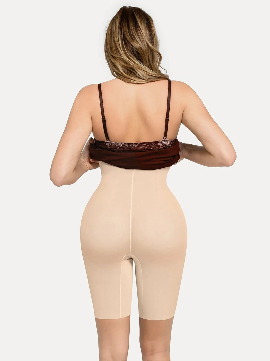 Popilush® Formal Bodycon Party Cocktail Evening Gown Shapewear Sculpting Lace Corset Midi Slip Dress