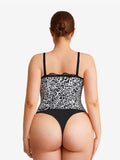 Popilush® Shapewear Sculpting Leopard Mesh Detachable Strap Corset Top