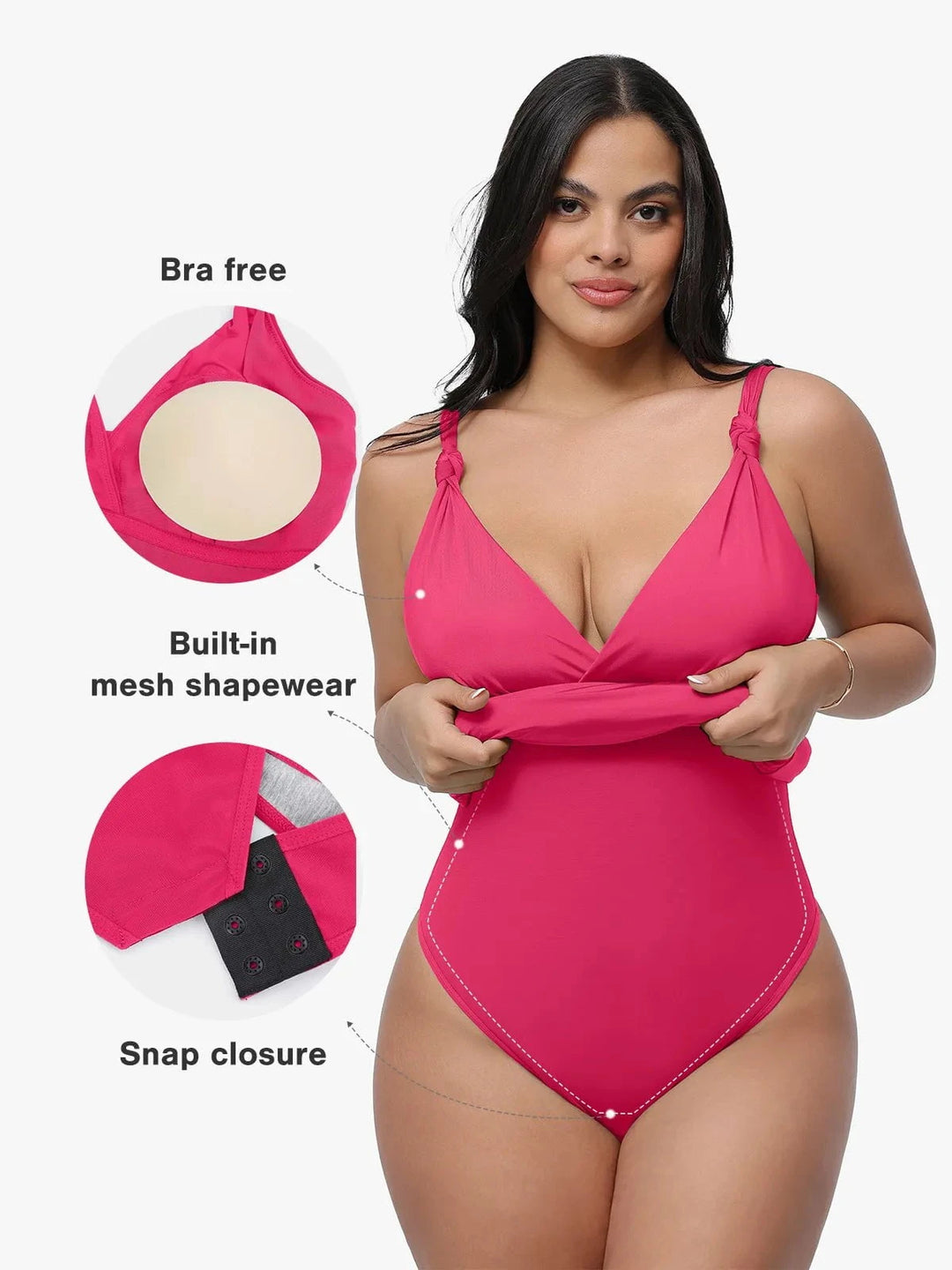 Popilush® Shapewear Sculpting Side Slit Mini Dress