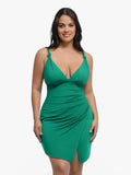 Popilush® Shapewear Sculpting Side Slit Mini Dress