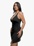 Popilush® Shapewear Sculpting Side Slit Mini Dress
