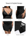 Popilush® Shapewear Sculpting Side Slit Mini Dress