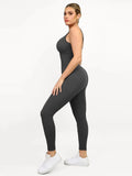 Popilush® Yoga Activewear Jumpsuit Shapewear Seamless Square Neck Tank Workout Jumpsuit