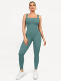 Popilush® Yoga Activewear Jumpsuit Green / S Shapewear Seamless Square Neck Tank Workout Jumpsuit