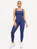 Popilush® Yoga Activewear Jumpsuit Royal blue / S Shapewear Seamless Square Neck Tank Workout Jumpsuit