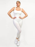 Popilush® Yoga Activewear Jumpsuit White / S Shapewear Seamless Square Neck Tank Workout Jumpsuit