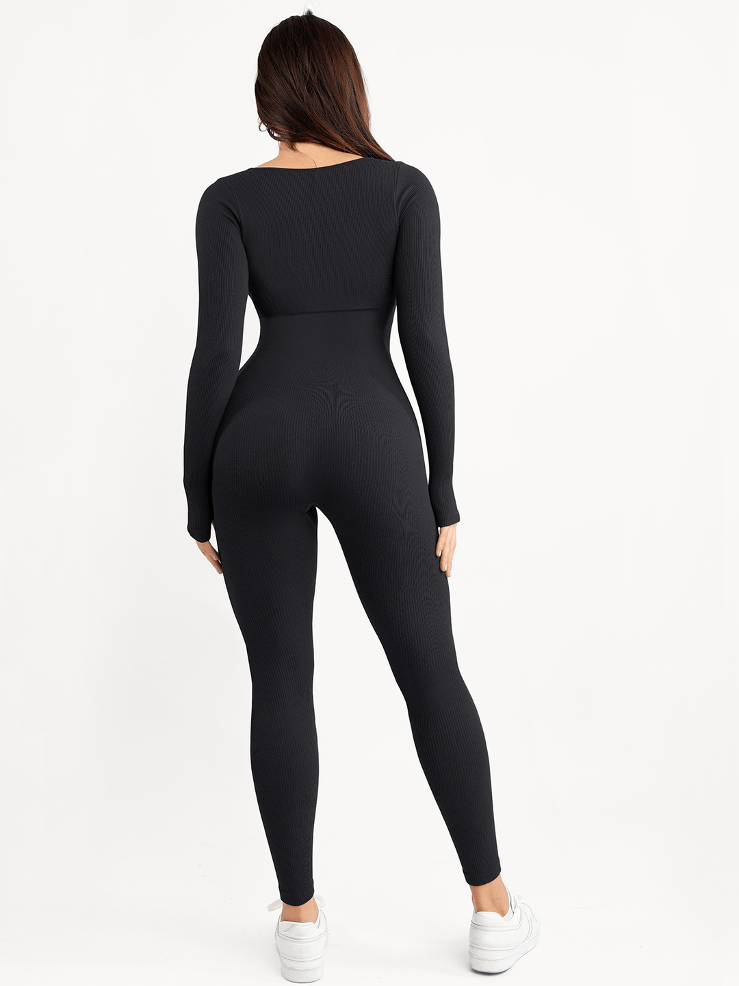 Popilush® Yoga Activewear Jumpsuit Winter Shapewear Seamless Thumb Hole Long Sleeve Jumpsuit
