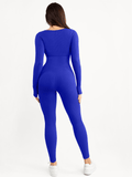 Popilush® Yoga Activewear Jumpsuit Winter Shapewear Seamless Thumb Hole Long Sleeve Jumpsuit