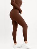 Popilush® Yoga Activewear Jumpsuit Winter Shapewear Seamless Thumb Hole Long Sleeve Jumpsuit