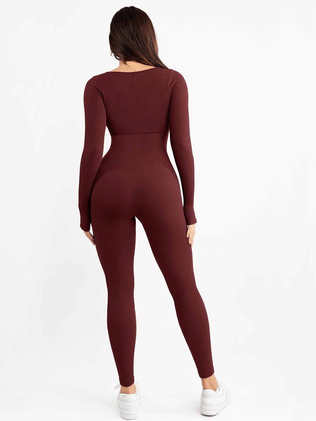Popilush® Yoga Activewear Jumpsuit Winter Shapewear Seamless Thumb Hole Long Sleeve Jumpsuit