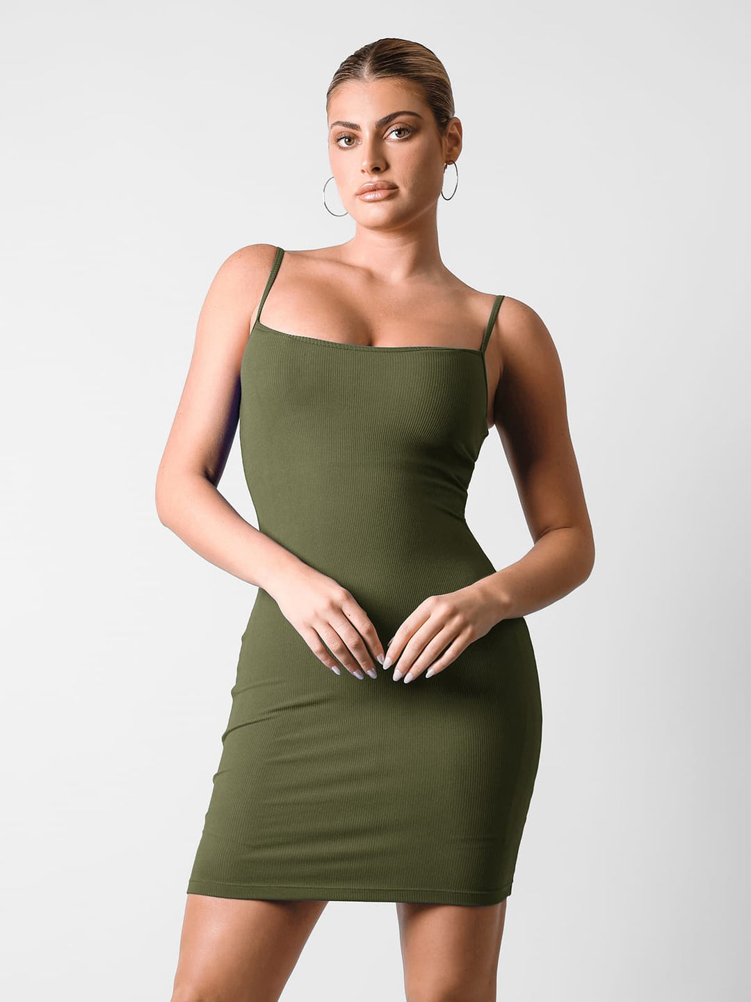 Popilush® Slimming Bodycon Party Cocktail Loungewear Shapewear Solid Modal Butt Lift Mini Slip Dress