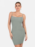 Popilush® Slimming Bodycon Party Cocktail Loungewear Gray Green / XS Shapewear Solid Modal Butt Lift Mini Slip Dress