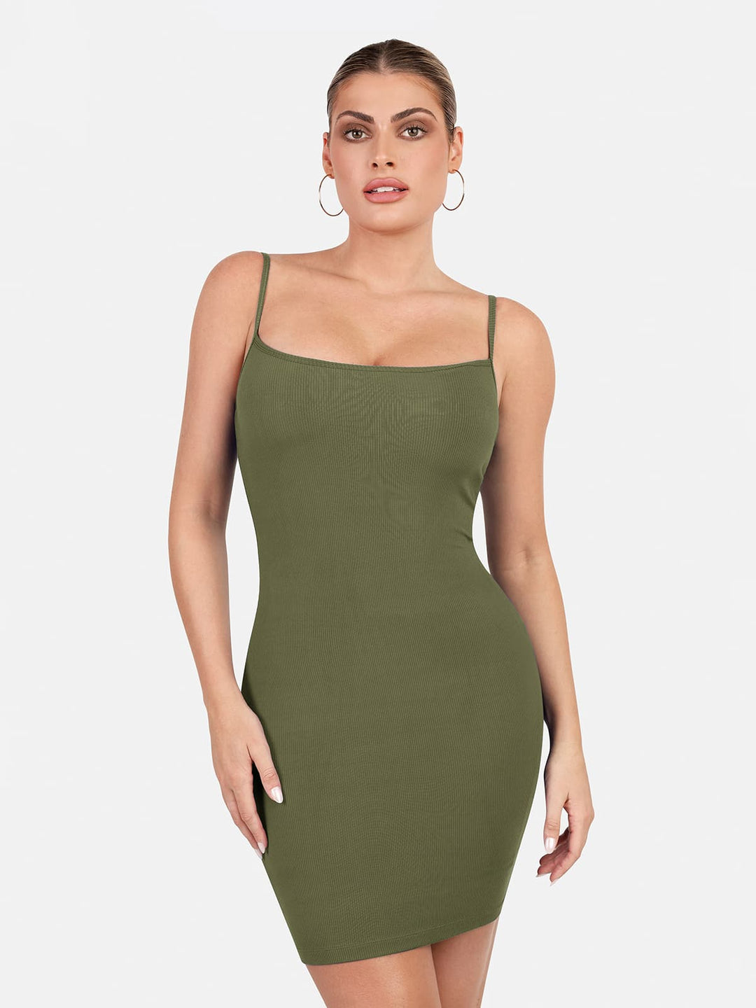 Popilush® Slimming Bodycon Party Cocktail Loungewear Mist Green / XS Shapewear Solid Modal Butt Lift Mini Slip Dress