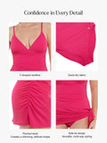 Popilush® Tummy Control One Piece Swimwear Shapewear Solid Sculpting One-Piece Swimsuit