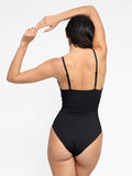 Popilush® Tummy Control One Piece Swimwear Shapewear Solid Sculpting One-Piece Swimsuit