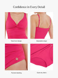 Popilush® Tummy Control One Piece Swimwear Shapewear Solid Sculpting One-Piece Swimsuit