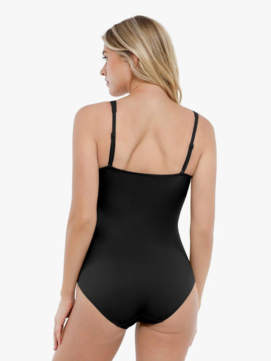 Popilush® Tummy Control One Piece Swimwear Shapewear Solid Sculpting One-Piece Swimsuit