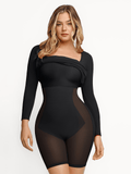 Popilush® Bodycon Party Cocktail Loungewear Winter Shapewear Square Neck Long Sleeve Slimming Modal Maxi Dress