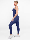 Popilush® Yoga Activewear Jumpsuit Shapewear Square Neck Tank Workout Seamless Jumpsuit,The Shapewear Jumpsuit Seamless Thumb Hole Square Neck Long Sleeve For Insiders