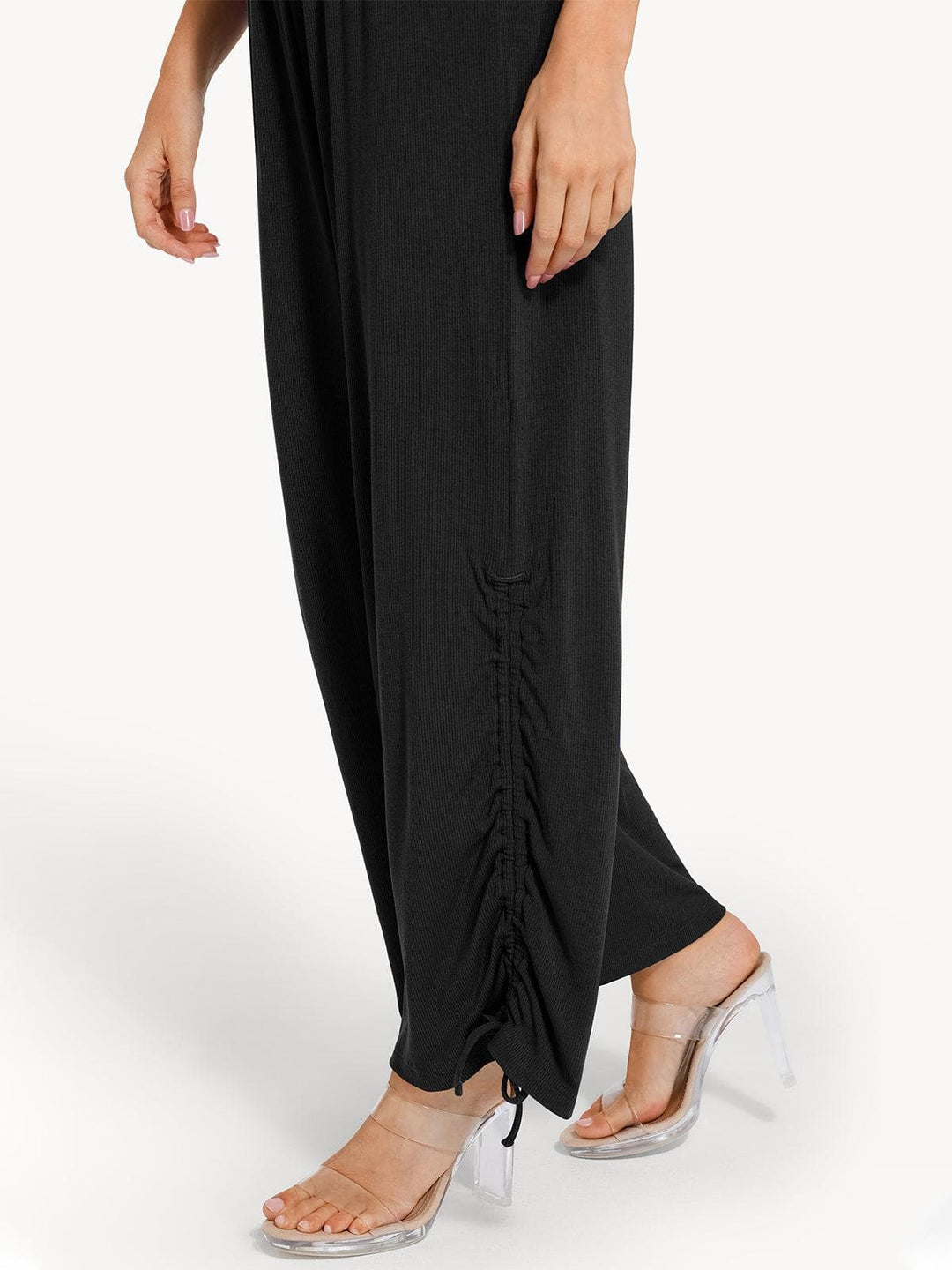 Popilush® Casual Slimming Jumpsuit Fashion Shapewear Square Neck Tummy Control Wide Leg Jumpsuit