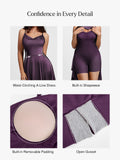 Popilush® Shapewear Strappy Cowl Neck Fit & Flare Maxi Dress