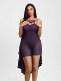 Popilush® Shapewear Strappy Cowl Neck Fit & Flare Maxi Dress