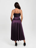 Popilush® Shapewear Strappy Cowl Neck Fit & Flare Maxi Dress
