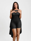 Popilush® Shapewear Strappy Cowl Neck Fit & Flare Maxi Dress