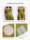 Popilush® Shapewear Strappy Cowl Neck Fit & Flare Maxi Dress