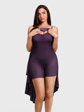 Popilush® Shapewear Strappy Cowl Neck Fit & Flare Maxi Dress