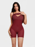 Popilush® Shapewear Strappy Cowl Neck Fit & Flare Maxi Dress