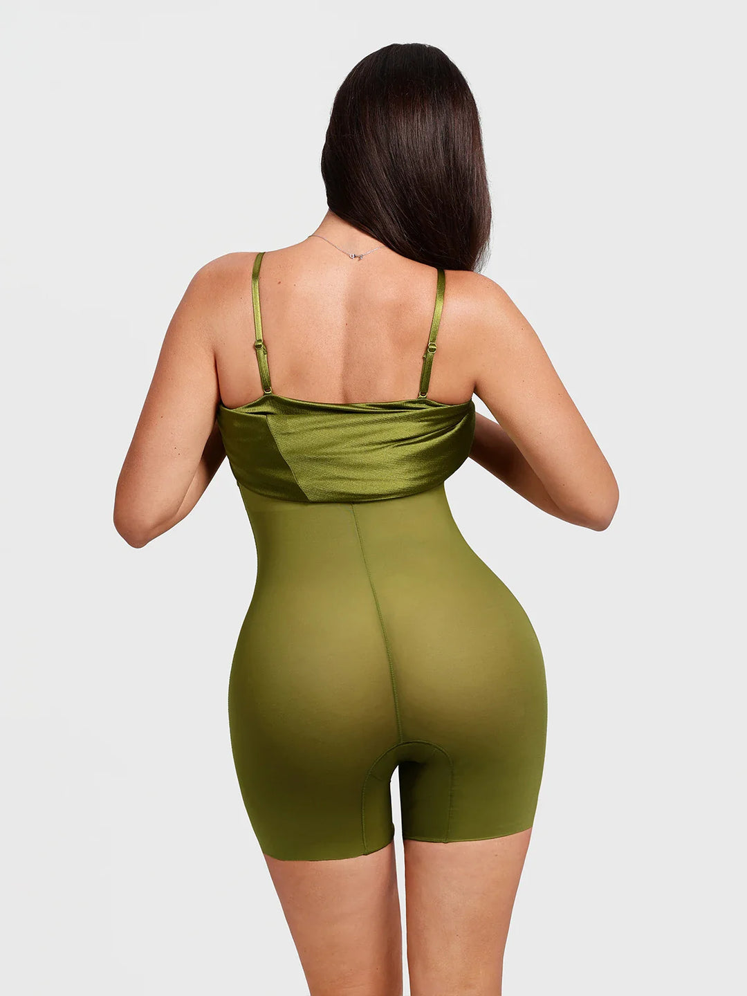 Popilush® Shapewear Strappy Cowl Neck Fit & Flare Maxi Dress