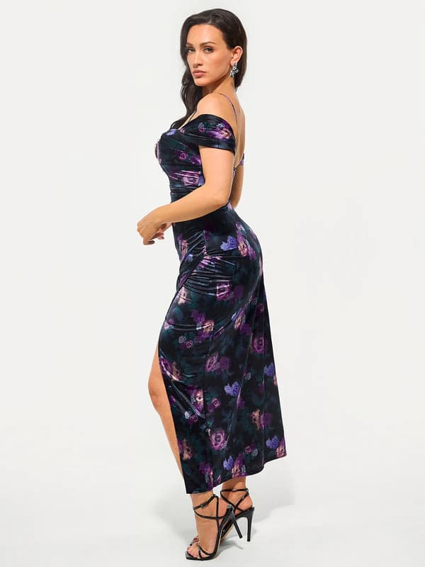 Popilush® Shapewear Strappy Cowl Neck Tummy Control Flare Dress (Copy)