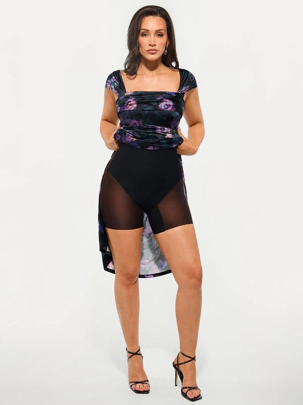 Popilush® Shapewear Strappy Cowl Neck Tummy Control Flare Dress (Copy)