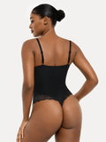 Popilush® Sexy Tops Body Shaper Shapewear Strappy Tummy Control Lace Inset Bodysuit