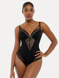Popilush® Sexy Tops Body Shaper Shapewear Strappy Tummy Control Lace Inset Bodysuit