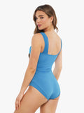 Popilush® Shapewear Sweet-Heart Neckline Cap Sleeve Bodysuit