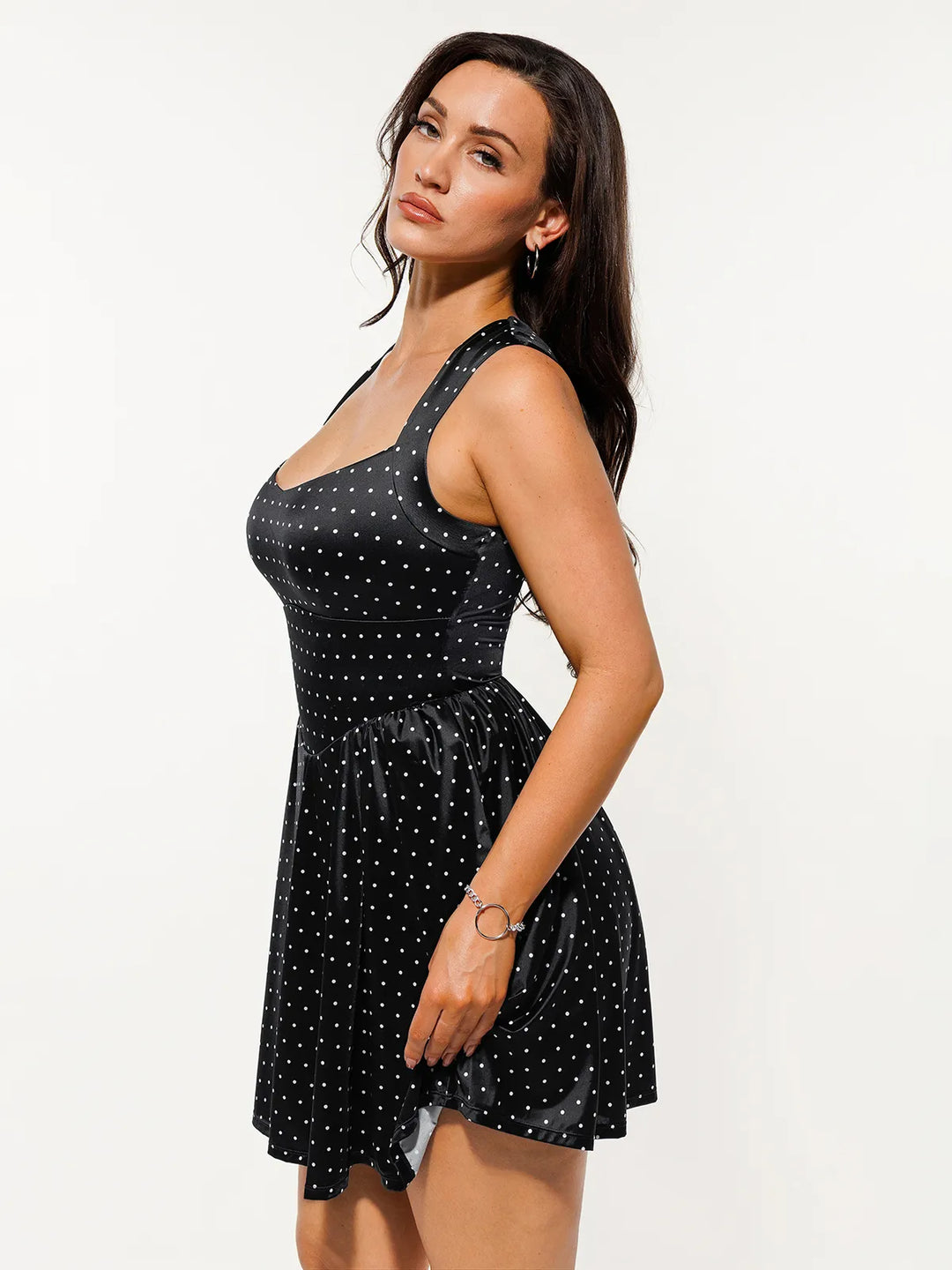 Sweetheart Neckline Fit & Flare Mini Dress | Shapewear Popilush Sweetheart Neckline Fit & Flare Mini Dress | Shapewear Popilush