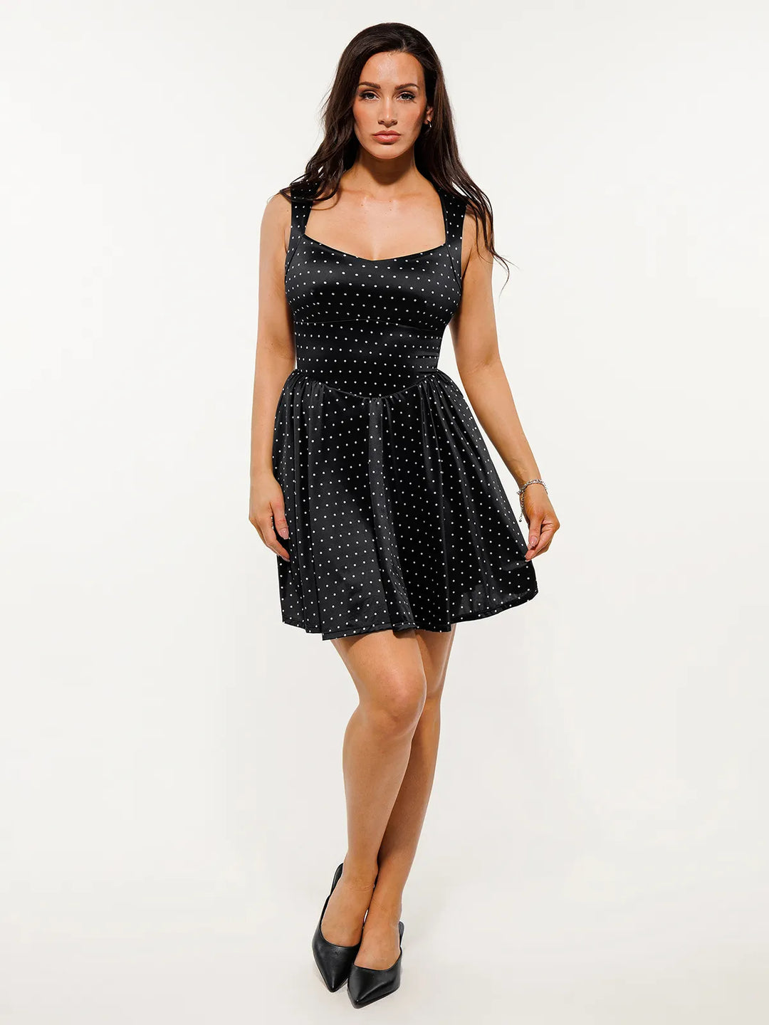 Sweetheart Neckline Fit & Flare Mini Dress | Shapewear Popilush Sweetheart Neckline Fit & Flare Mini Dress | Shapewear Popilush