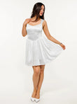 Popilush® Antique Black / XS Shapewear Sweetheart Neckline Fit & Flare Mini Dress