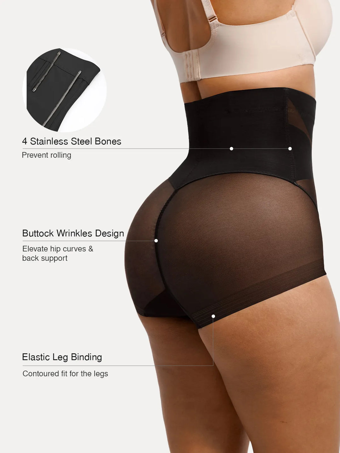 Popilush® Shapewear Tummy Control High Waisted Butt-Lifting Underwear