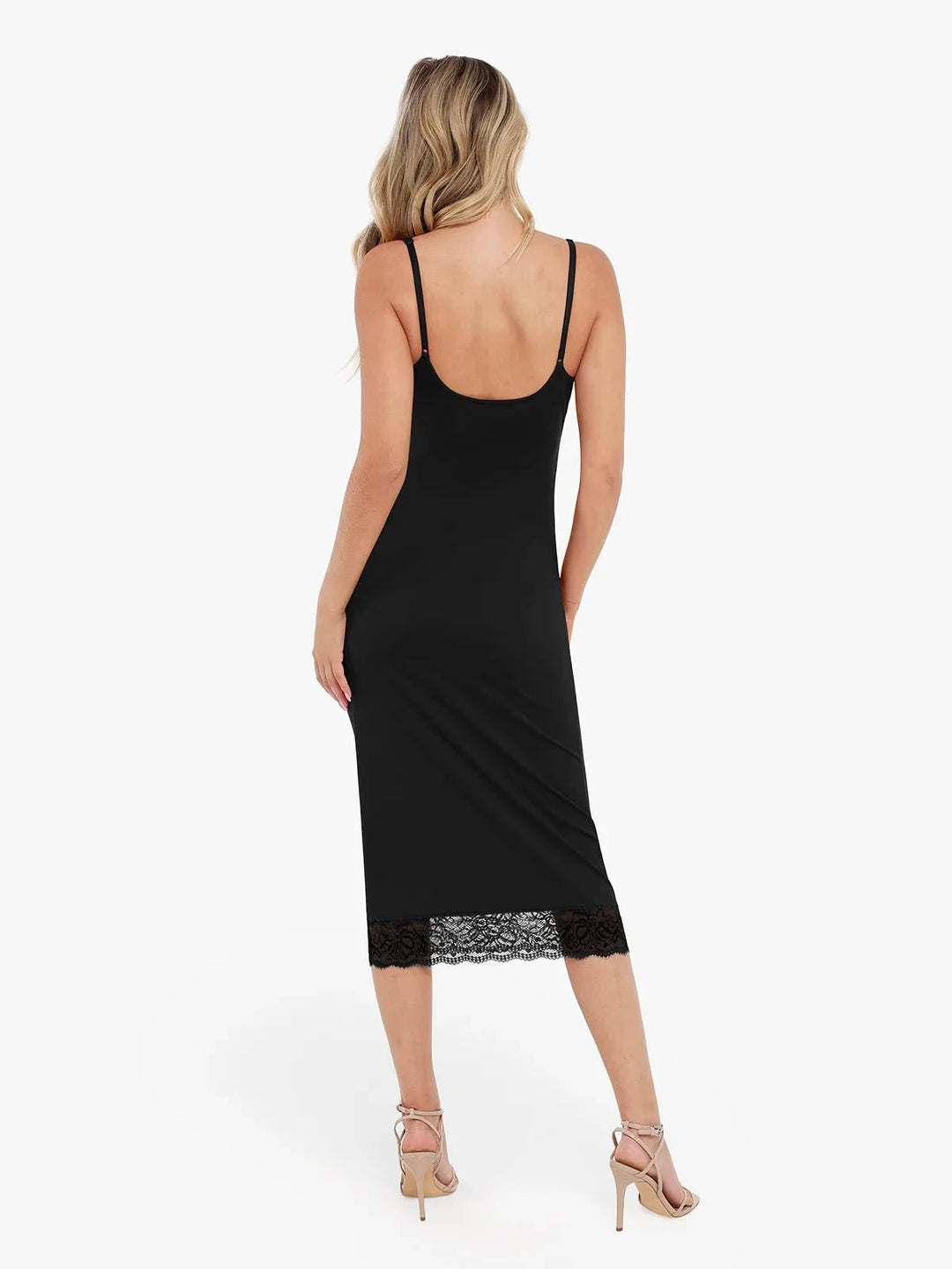 Tummy Control Shapewear Midi Dress | Lace Inset Popilush Tummy Control Shapewear Midi Dress | Lace Inset Popilush
