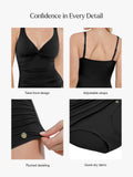 Popilush® Tummy Control One Piece Swimwear Shapewear Twist Front Ruched Sculpting Swimsuit