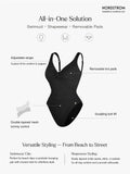 Popilush® Tummy Control One Piece Swimwear Shapewear Twist Front Ruched Sculpting Swimsuit