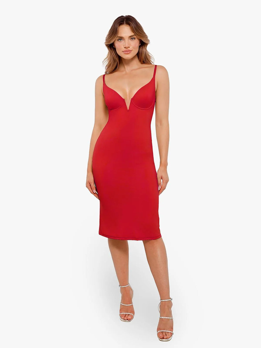 red shapewear dress LUCILLE WRINKLE Free PLUS SIZE LBD Shapewear DRESS 4 / Navy / Light Shapewear