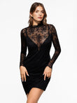 Popilush® Black / XS Shapewear Two-In-One Lace Overlay Sculpting Dress