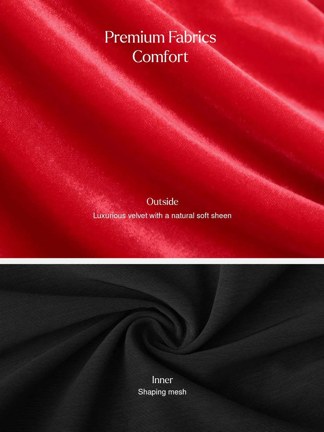 Popilush® Shapewear Velvet Rhinestone Pocket A-Line Maxi Dress