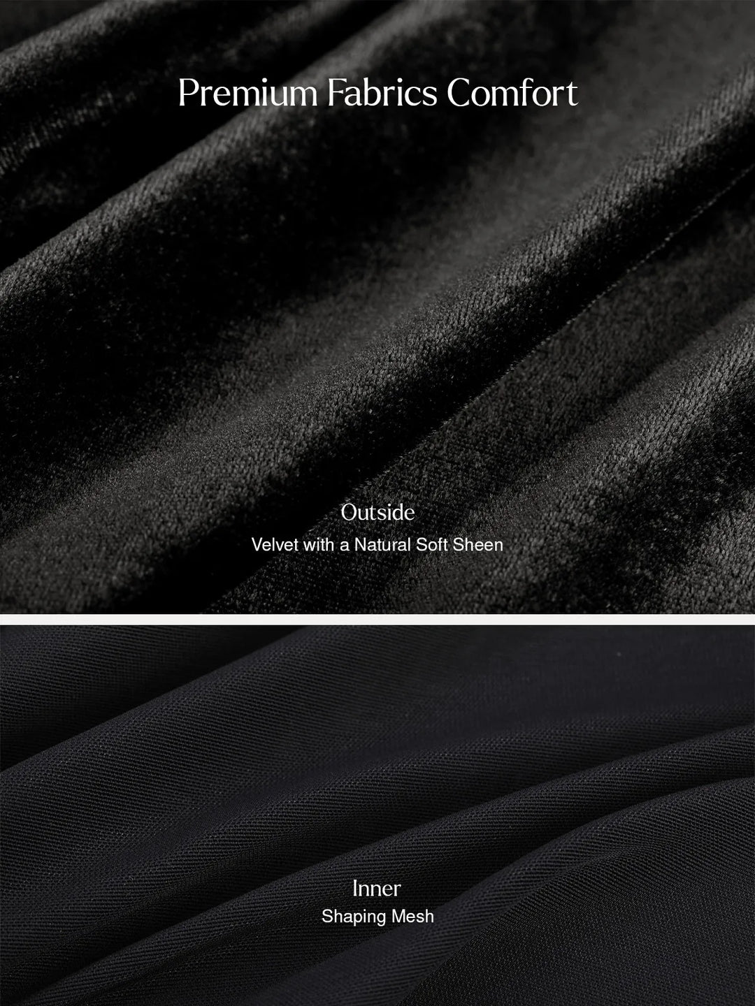 Popilush® Shapewear Velvet Rhinestone Straight-Neck Bodycon Maxi Dress